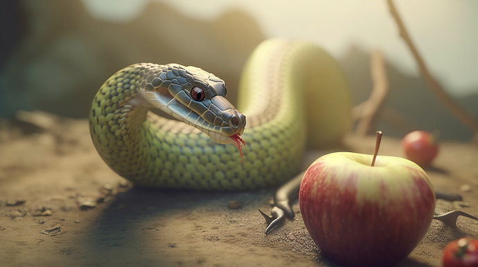 iwae_cute_snake_eating_an_apple_desert_hyper-realistic_surreal__711f53f7-7c8b-4dc6-9059-02813e5deaa2