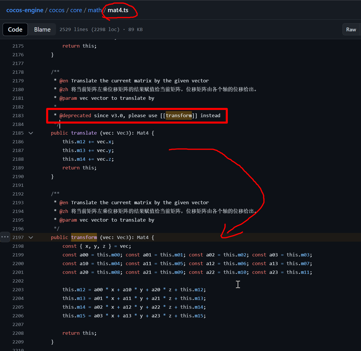 Mat4 translate 使用 transform 方法代替中的不解 - Creator 3.x - Cocos中文社区