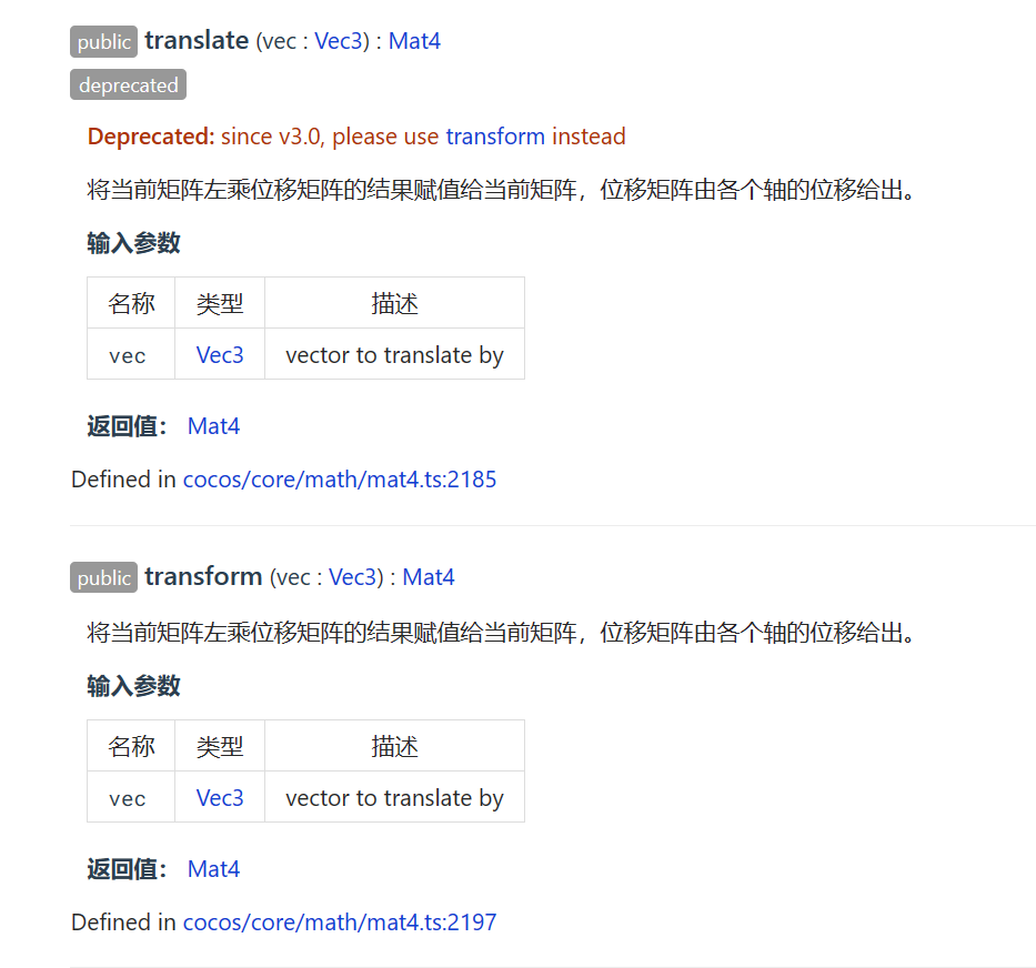 Mat4 translate 使用 transform 方法代替中的不解 - Creator 3.x - Cocos中文社区