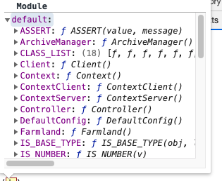 所有对象都被塞到了defaut